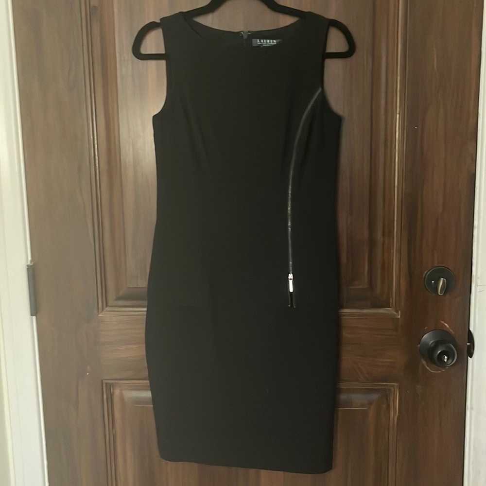 Ralph Lauren Little Black Dress with Decorative Side Zipper